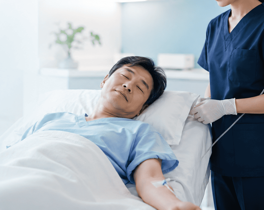 鎮静剤で眠っている間に検査